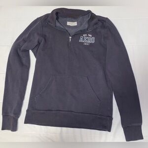 Aeropostale Men's Dark Gray Zip-Up Sweater